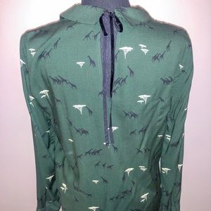 Zara Green Giraffe button down